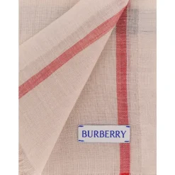 Wide Check Wool-Silk Scarf