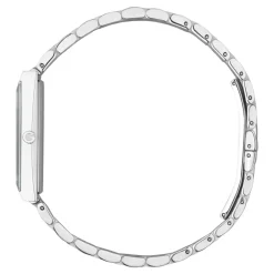 YA127504 - G-Frame Stålkasse, svart skive med 3 diamanter, stålarmbånd