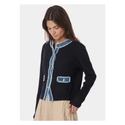 Zelma Strikket Denim Cardigan