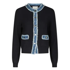 Zelma Strikket Denim Cardigan