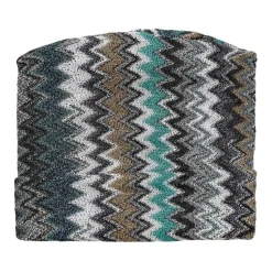 Zig Zag Lurex Print Lue